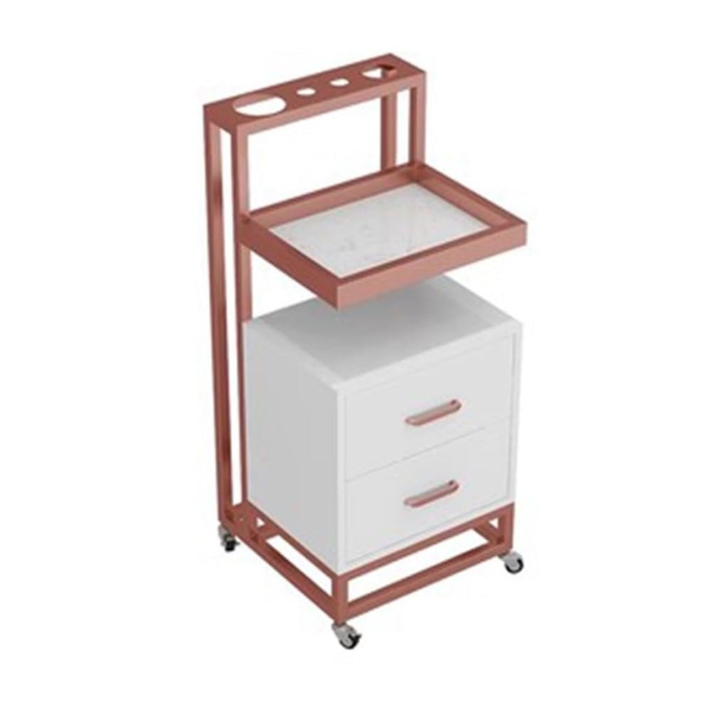 JKJZSALJ Beauty Salon Trolley Salon Station Rolling -Stylist Cart Mobile Hairdressing Barber Station -Salon Trolley Cart With Wheels For Beauty Spa,H,37x37x85cm