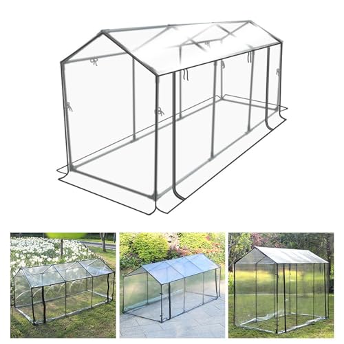 Image of Mini Greenhouse Easy Assembly Clear Tent for Backyard Outdoor Indoor Flowers 180cmx60cmx78cm