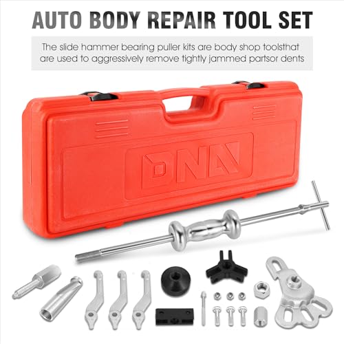 Image of DNA MOTORING 8-Way Slide Hammer Dent Puller Set Auto Body Repair Tool Kit For Most Front-wheel Drive Hubs Rear Axle Shafts, with Carrying Case, TOOLS-00294