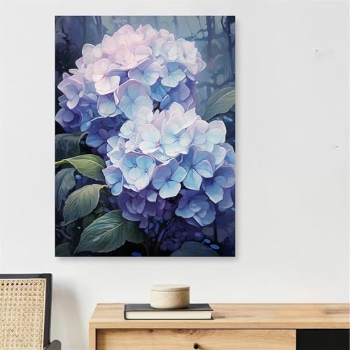 Peinture par Numéro Fleur pour Décoration Murale Salon - Activité Manuelle 60x90