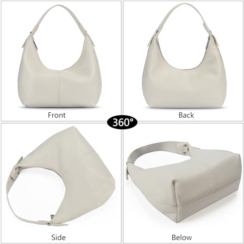 Image of Crescent Shoulder Bag for Women - Black Small Handbag With Only Two 'Purses' Detached