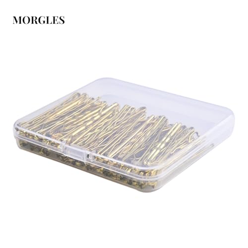MORGLES Blonde Hair Bobby Pins, 120PCS 2Inches Gold Hair Pins for Women with Box