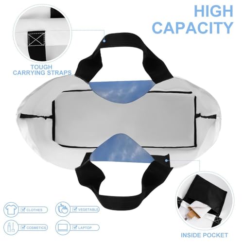 Seaside Cruise Ship Tote Bag Large Women Casual Shoulder Bag Reusable Grocery Bag Fasion Handbag for Office Shopping Travel4