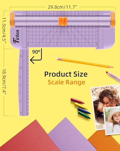 Image of Firbon A5 Paper Cutter, Small Straight Paper Trimmer with Side Ruler