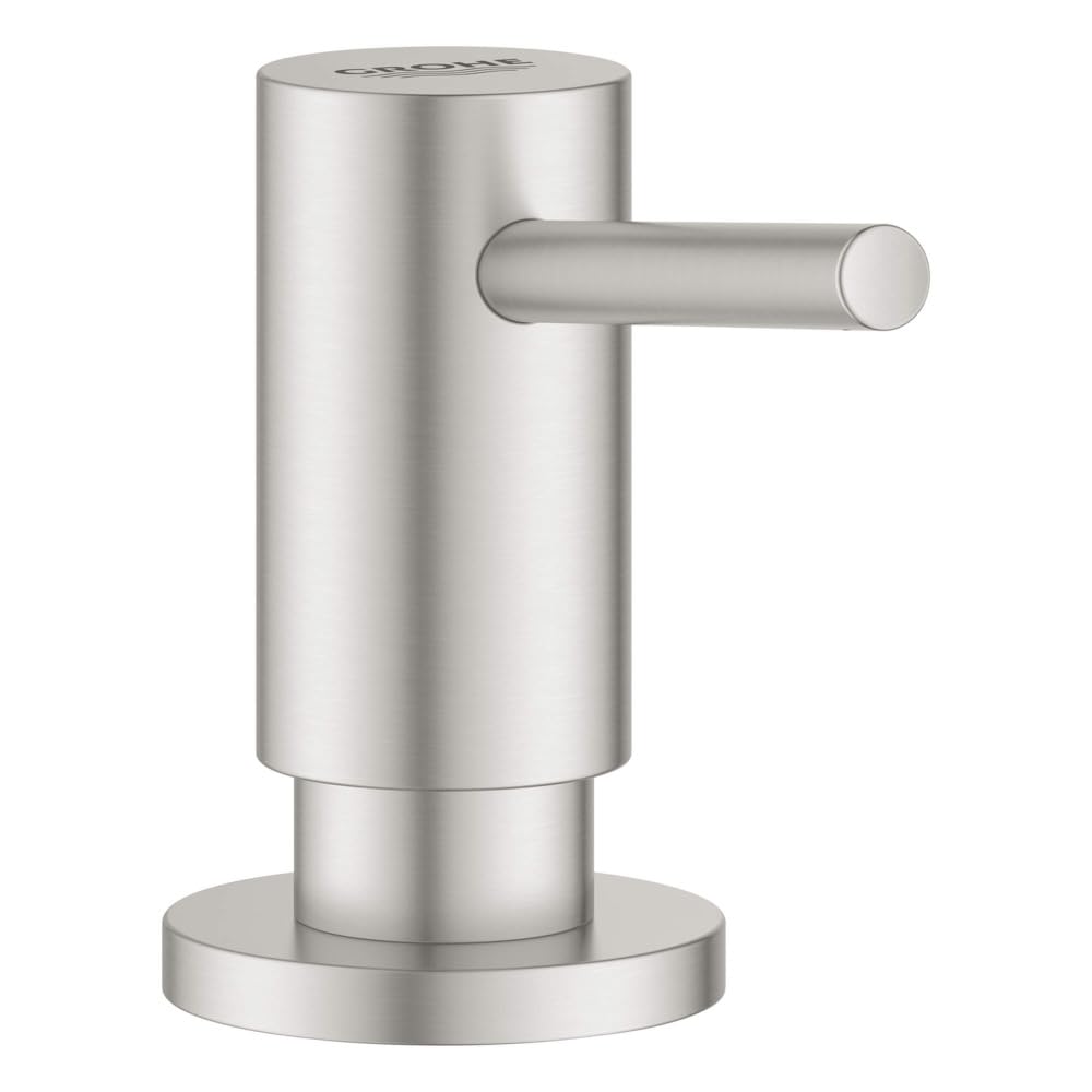 Grohe Contemporary soap dispenser (for liquids, 0.4l storage jar) 40536000, silber