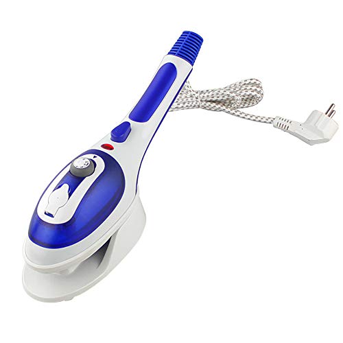 QNMM Handheld Mini Steam Brush Travel Clothes Steamer Fast Heat-up Iron Ménage Steamer avec Semelle Céramique Parfait pour Voyage,Blue