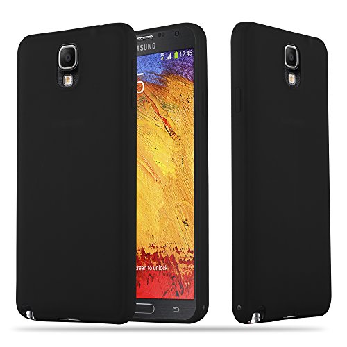 Cadorabo Funda para Samsung Galaxy Note 3 en Candy Negro - Cubierta Proteccíon de Silicona TPU Delgada e Flexible con Antichoque - Gel Case Cover Carcasa Ligera