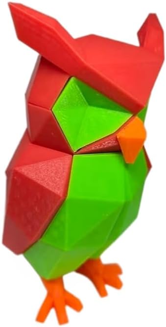 Zax Dezignz 3D Printed Magnetic XL Owl Brain Teaser Puzzle, 20 Pieces, Hard Skill Level, Geometric Art Decor, Modern Style, No Instructions, Ages 16+