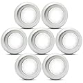 LEDBROS Tap Light Push Lights, 7 Pack Under Cabinet Lighting Puck Lights Push Button Lights Battery Operated Powered Touch Light Stick On Lights for Closet Counter Kitchen Cabinet RV Indoor