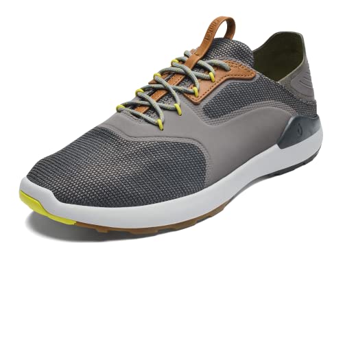 OLUKAI Nihoa Lī - Tenis para hombre, malla transpirable y ligera, extraíble y lavable y ajuste cómodo ultrasuave, Gris oscuro (poi/charcoal), 41 EU Cover