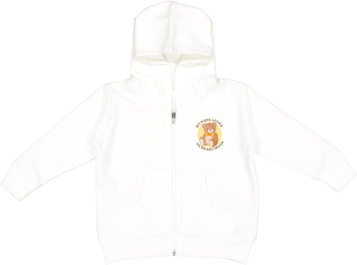 inktastic My Pops Loves Me Beary Much Toddler Hooded Jacket