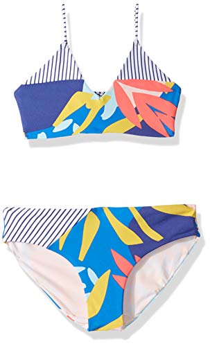 Maaji Girls' Lagoon Azure Blue Stripe Bralette Set #TOP25