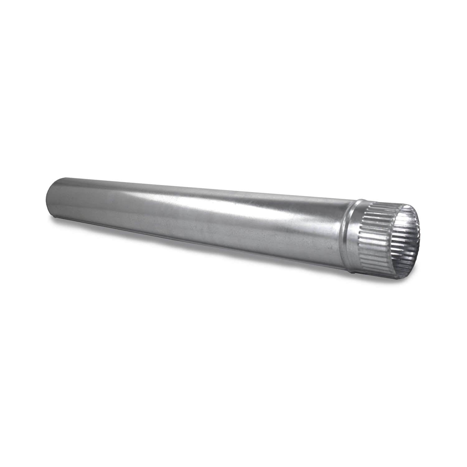 Tubo Chimenea 300mm Galvanizado 1 Metro - Estufa Leña Acero - Conducto Salida Humos Sistema Machihembrado - Ventilación - Serie Lisa