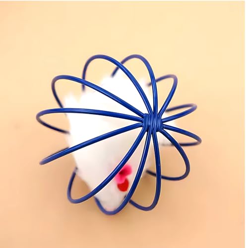 PETS EMPIRE Playing Kitten Pet Supplies Plush Mouse Ball False Mice Cat Toys Rat in Cage (Pack of 2)