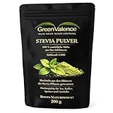 GreenValence Stevia Pulver - 100% natürliche Süße aus Steviablättern |...