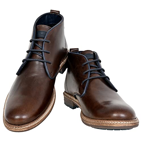 Image of Hx London Men's Original Leather Lace-Up Chukka Boots | Stylish & Durable Formal & Casual Wear Boots