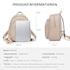 BAGOK Mini Rucksack Damen Klein – Eleganter Kunstleder Rucksack mit Steppoptik, Plüschanhänger & Quaste – Für Frauen & Mädchen im Alltag & auf Reisen(Aprikose) #2