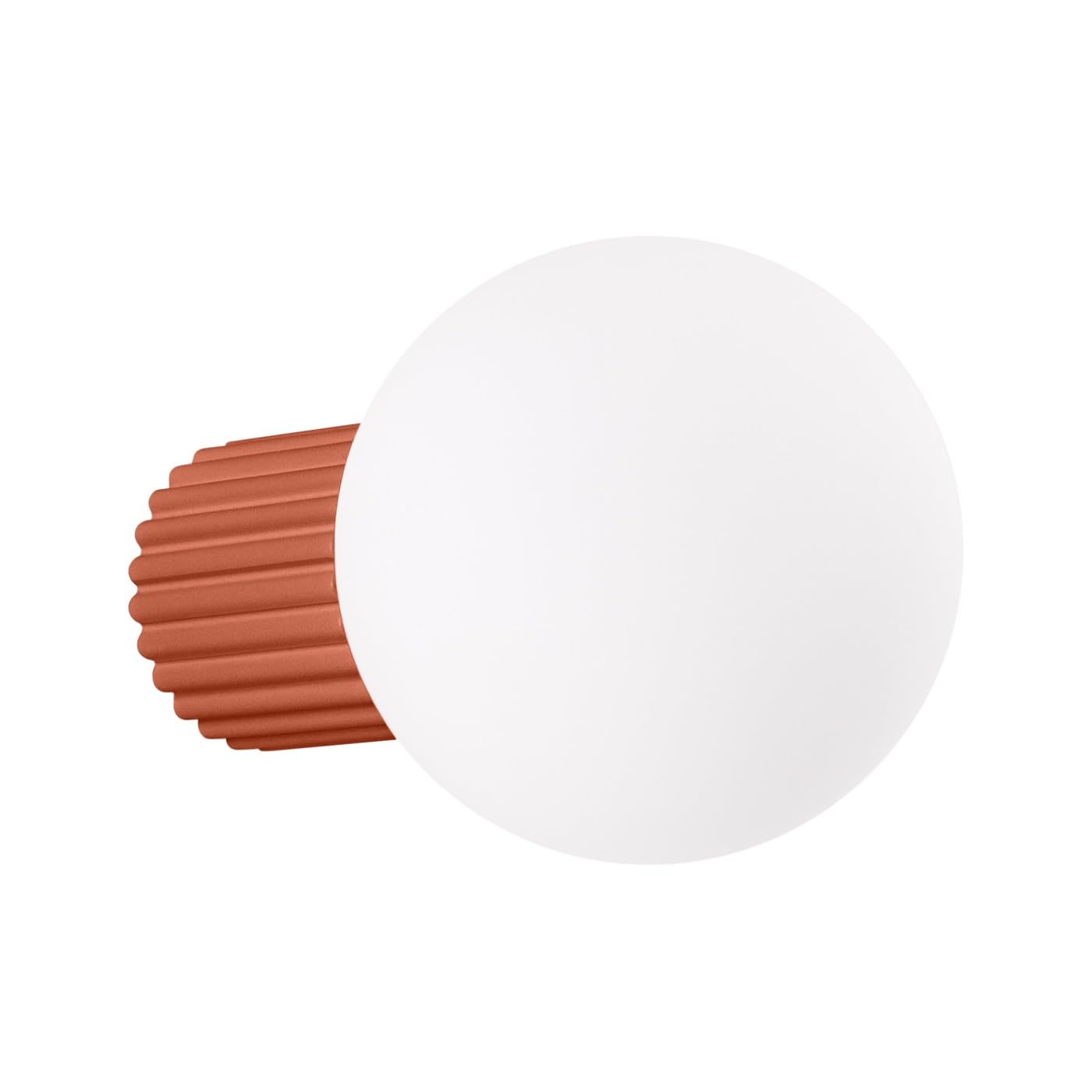 SOLLUX lighting Wall Lights LED - Indoor Wall Lamp - Bedroom Living Room Hall - Decorative - Aluminium and Glass - 1-Light - LED Bulb - Red Ochre Halo