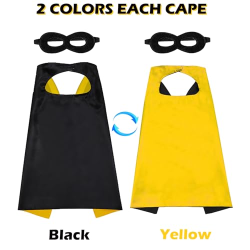 Image of Superhero Capes for Kids Halloween Costumes and Dress up - Superhero Toys Capes 4-10 Year for boys birthday party Gifts