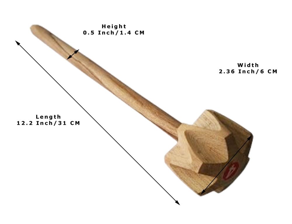 Sahishnu Online & Marketing Wooden Whisk Beater,Wooden Ravi,Wooden Ravai,Churner Mixer, Butter Milk Churner,Wooden Mathani