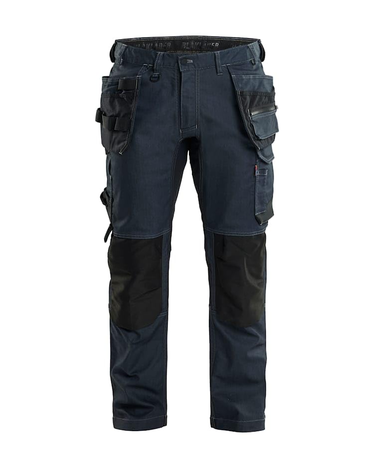 Pantalon de travail artisan Blaklader denim extensible poches outils