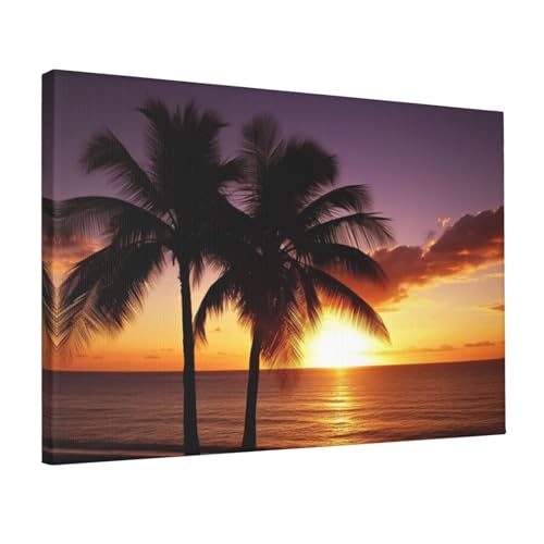 Toile murale colorée coucher de soleil de qualité supérieure