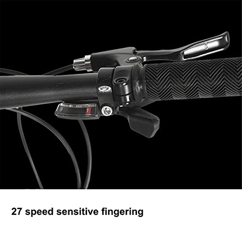 BaiHogi Profi-Rennrad, 26 in Rad Herren Mountainbike Aluminiumlegierung Rahmen 21/24/27 Geschwindigkeit mit Dualscheibenbremse for Männer Frau Erwachsene und Jugendliche/Blau / 27 Geschwindigkeit – Bild 5