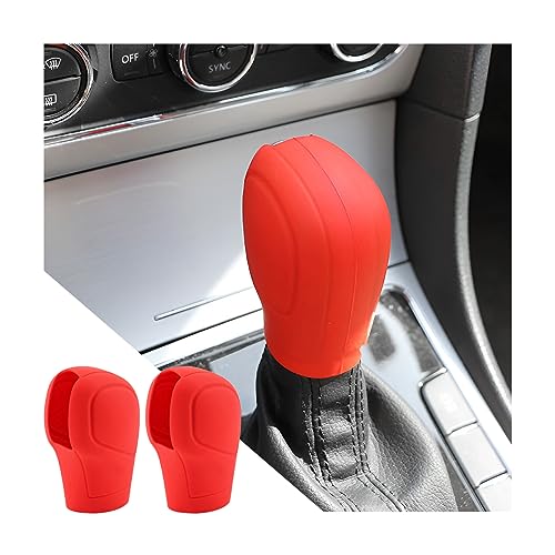 AICEL 2 Pcs Car Gear Shift Knob Cover, Elastic Silicone Car Automatic Shift Protector Cover, Universal Anti-Slip Auto Knob Gear Stick Protector for Men Women, Vehicle Accessories