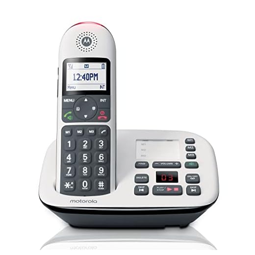 Motorola CD5011 DECT 6.0 Cordless Phone with Answering Machine, Call Block and Volume Boost, White, 1 Handset