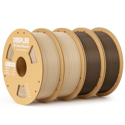Image of PLA Basic 1.75mm 3D Printer Filament 2KG Beige and 2KG Brown