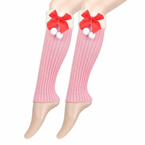 3 pairs - bow knit festival plush warm leg guards