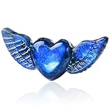 WUYOUSHI Natural Labradorite Crystal Love Wings Statue 1.96