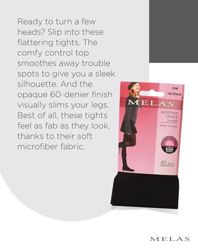 Image of Melas Women's 6 Pair Pack 60 Denier Microfiber Opaque Shaping Tights