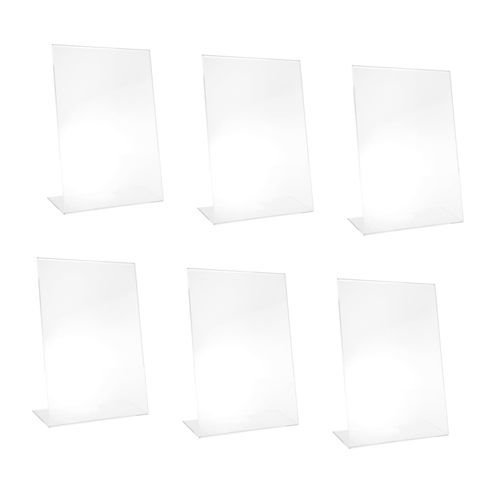 Alipis 2 Sätze Teiliges Acryl Preisschild Halter Transparente Form Tischaufsteller Für Menüs Preisschilder Für Einzelhandel Büro Veranstaltungen 6 Stücke * 2