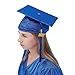 GraduationMall Shiny Adult Graduation Cap with 2025 Tassel for High School and Bachelor Royal Blue