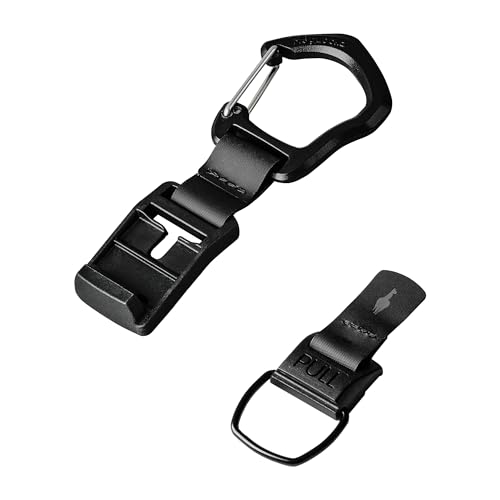 ALPAKA HUB Carabiner(L): Quick Release Keychain with Magnetic Belt Clip - EDC Carabiner for Keys - Tactical Gear & Backpack Accessories - Attach to ALPAKA Sling Bag, Belt Loops, and More