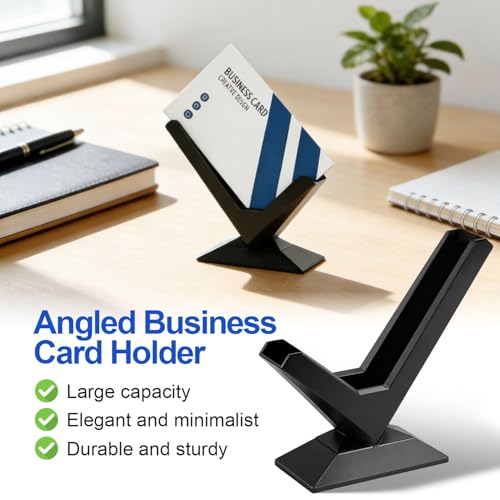2-teiliges Visitenkartenbox Büro Visitenkartenhalter eleganter schwarzer minimalistischer Visitenkartenständer Visitenkarten Aufbewahrung modernes Flyerständer für Büros, Schreibtische Besprechungen