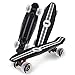 Skateboarden Kunststoff-Umweltschutz Cruiser Unisex-Tanzbrett Allrad-Roller Für Kinderanfänger Plus Spezialpaket (Color : Black, Size : 15 * 57cm)
