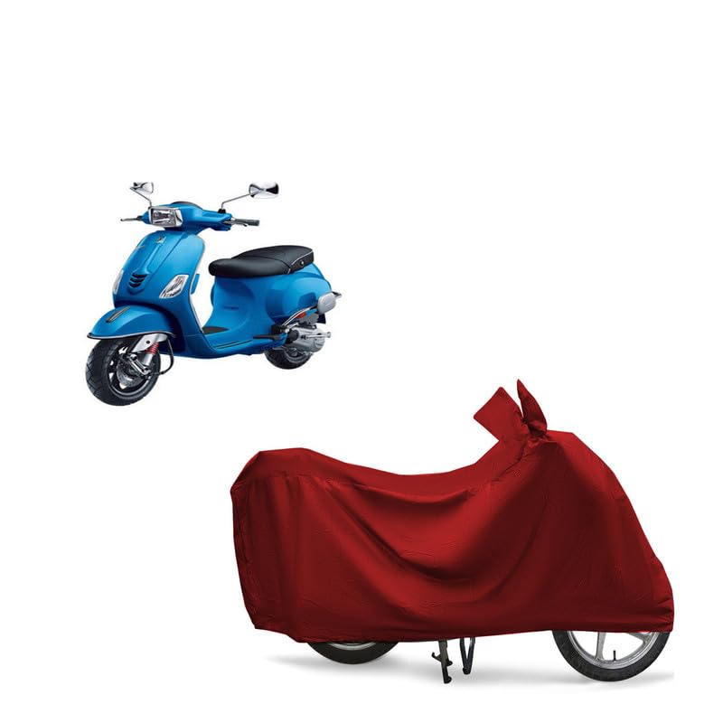 EGAL Compatible for Varients Piaggio Vespa 150 Waterproof Resistant Bike Scooty Body Cover Hit UV Dustproof Heavy Duty Indoor Outdoor Protection (Marron Clour)