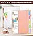 Spiral Notebook Journal with Removable Dividers Tabs, 300 Pages Hardcover Leather 5 Subject College Ruled Notebook, 6.1
