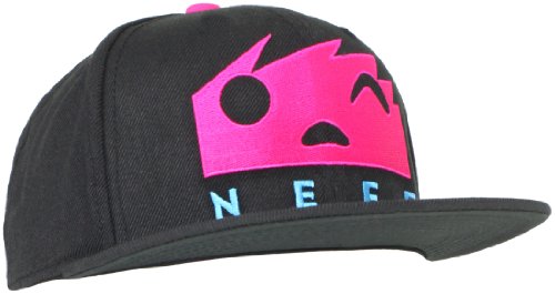 Casquette Neff Square Noir - Casquette snapback unie noire avec logo carré