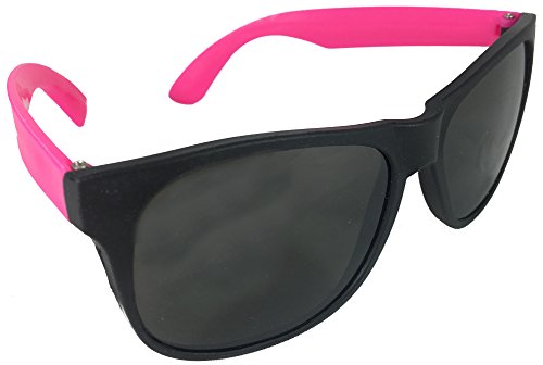 Pink Neon & Black Sunglasses Wayfarer 80's