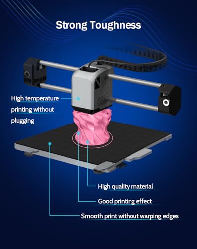 Image of DURAMIC 3D PETG Filament 1.75mm Pink, 3D Printing Filament 1kg Spool(2.2lbs), Pink Filament 1.75mm Dimensional Accuracy + /- 0.05 mm Non-Tangling Non-Clogging Non-Stringing