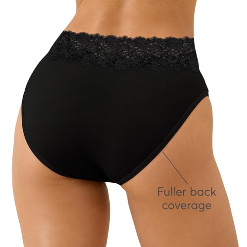 Image of Pact Women's Organic Cotton Bikini Underwear, Classic Fit Panties with High Cut Leg, 2 Pack