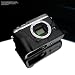Produktbild Kameratasche für Fujifilm X-E3 Kamera | Handgefertigte Fototasche aus italienischem Leder | Tasche für Fuji X-E3 | Farbe Systemkamera Tasche: Schwarz | Farbe Ledertasche Naht: Black | Gariz Design