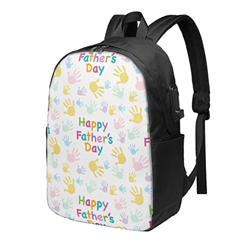 Sac pour ordinateur portable Hand and Happy Fathers Day : cadeau affaires noir