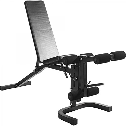 GORILLA SPORTS® Kraftstation - Verstellbar, mit Hantelbank, Latzug, Butterfly, Beincurl, Curlpult, 237x119x209,5cm, aus… – Bild 4