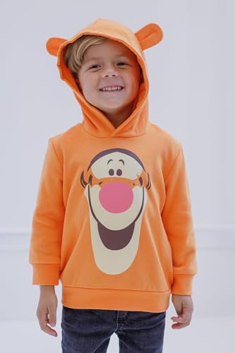 Disney Winnie the Pooh Toddler Boy or Girl Cosplay Graphic Pullover Hooded Sweatshirt Tigger Orange 4T - image 3