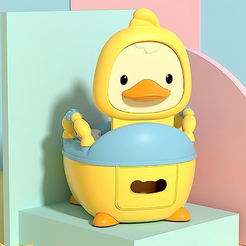 TOPAMIX Troninho Sanitário Infantil Privadinha Assento de Treinamento Modelo Patinho Feliz (Amarelo)