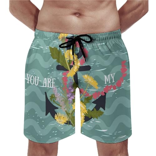 Maillot de bain séchage rapide pour homme avec poches et cordon, modèle voile verte en taille S